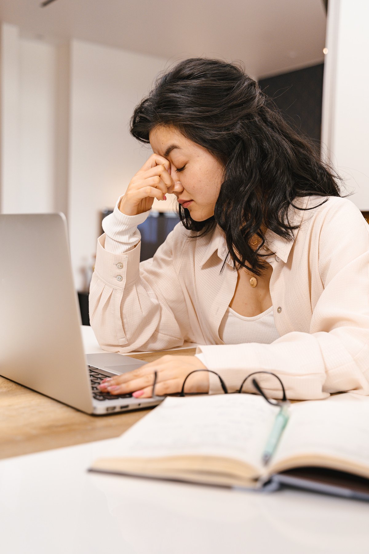 Woman Frustrated at Laptop